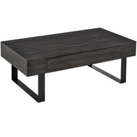 KLUBSKA miza 110/60/40 cm iz iverne plošče, temno siva s prostorom za shranjevanje - siva, leseni material (110/60/40cm) - BEAOK