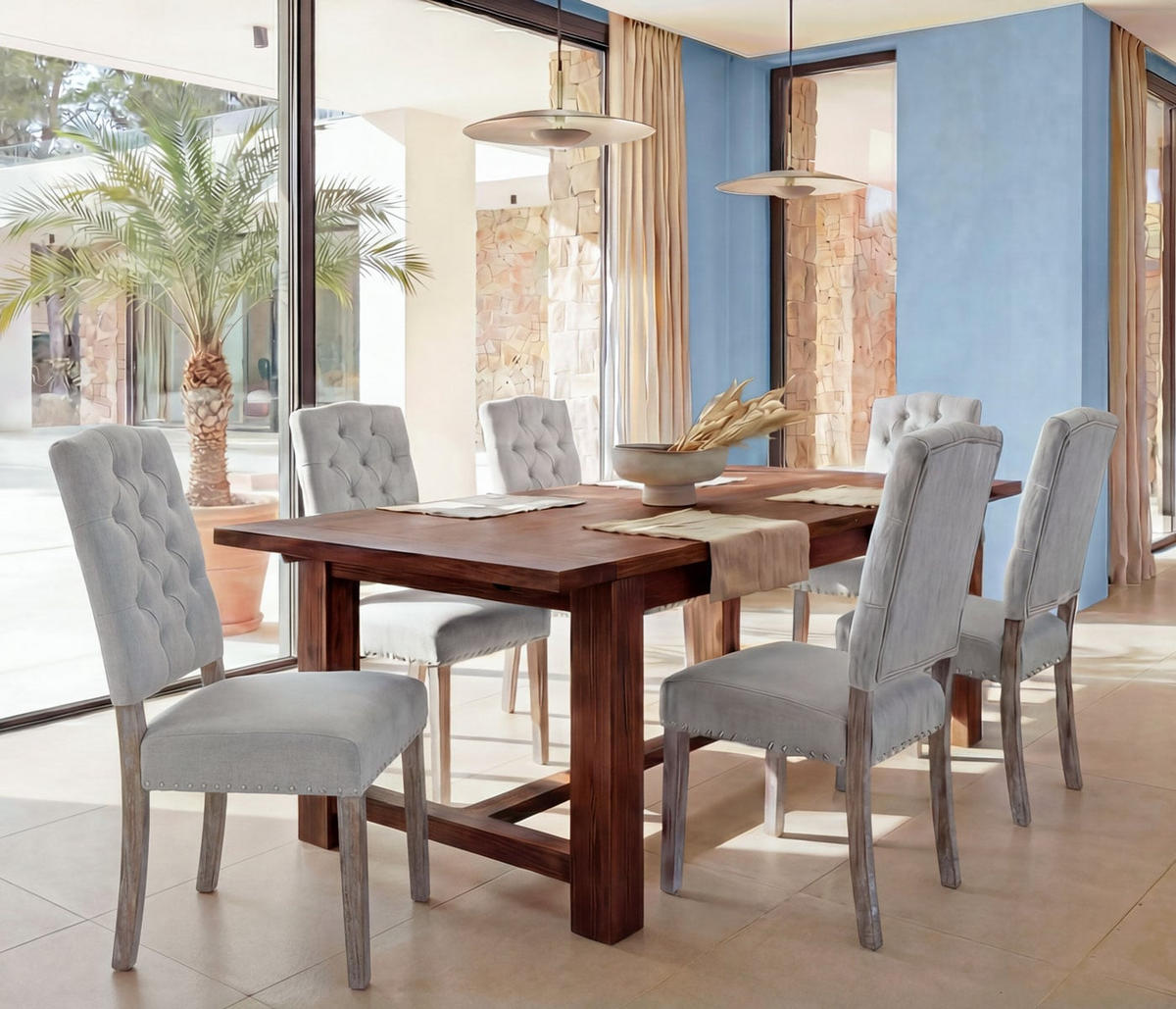 ESSZIMMERSTUHL O66B Hellgrau - Hellgrau, Textil (45/104/60cm) - MCW