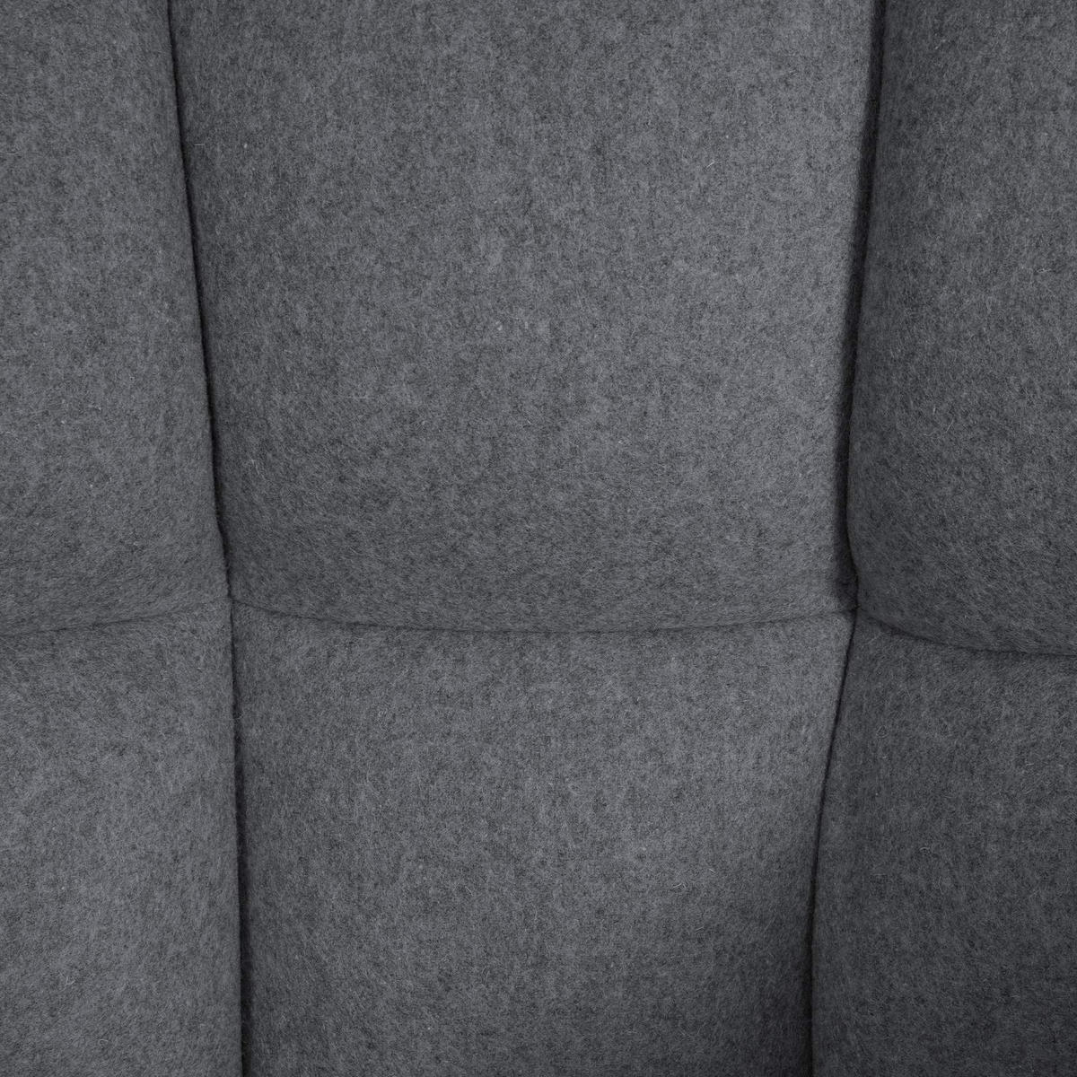 BARHOCKER Filz Grau - Edelstahlfarben/Grau, Textil/Metall (64/88/45cm) - CLP