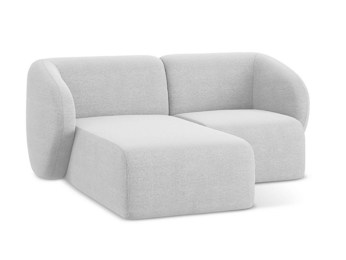 SOFAELEMENT Rechts Chenille Stoff Grau - Schwarz/Grau, Holzwerkstoff/Kunststoff (91/75/166cm) - Makamii