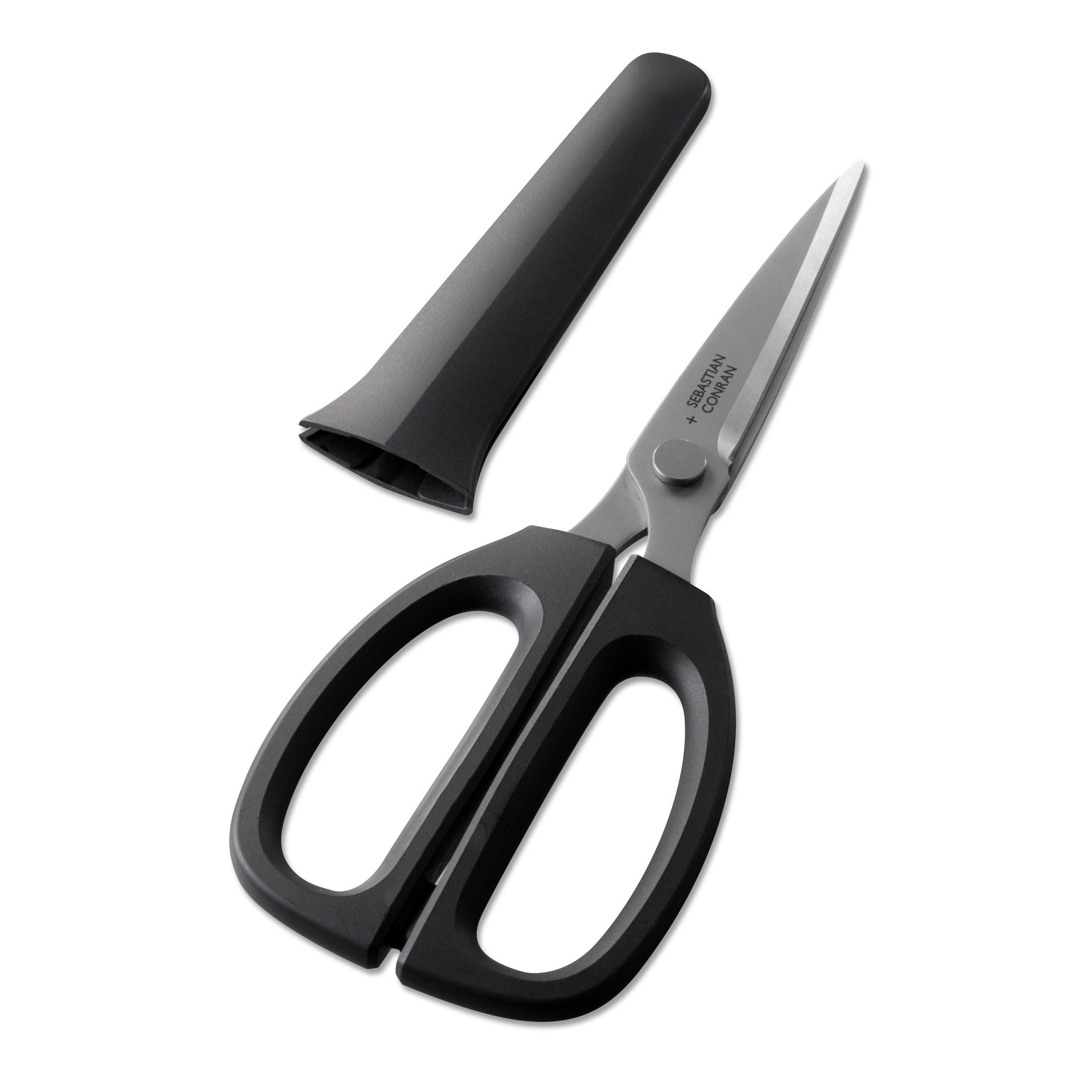 KÜCHENSCHERE Sebastian Conran, Gifu Collection, Edelstahl, Schwarz, 21 cm - Silberfarben, Metall (24.7cm) - Kai Messer