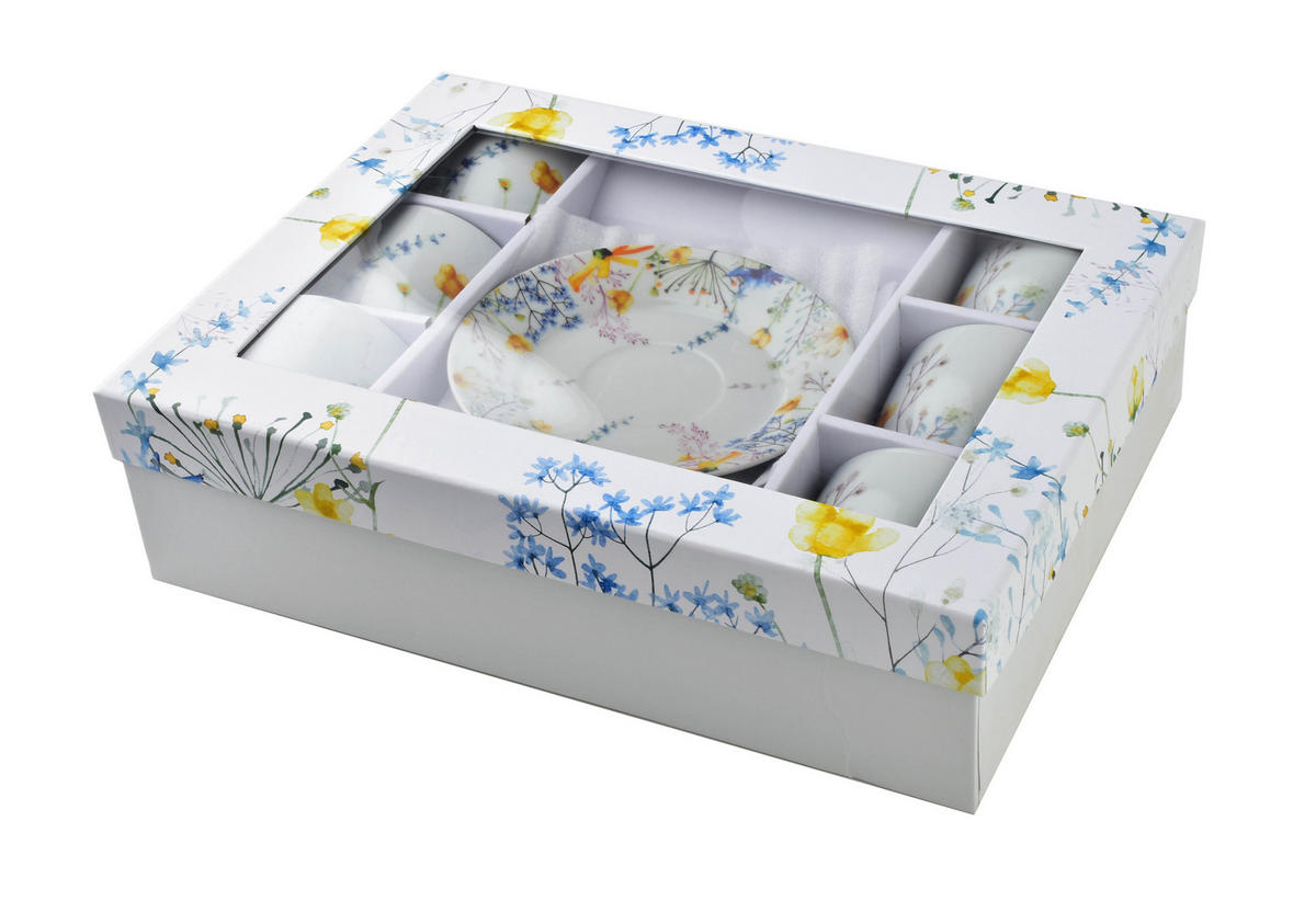 KAFFEETASSENSET Joy Blau 25/33.5/9 cm Keramik - Blau, Keramik (33.5/9/25cm) - Mondex