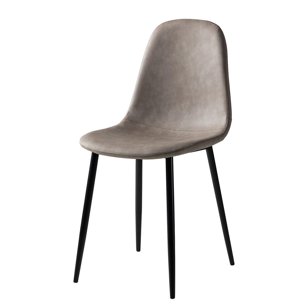 POLSTERSTUHL - Metall / Kunstleder - Taupe, Kunststoff/Metall (44/87/53cm) - home24