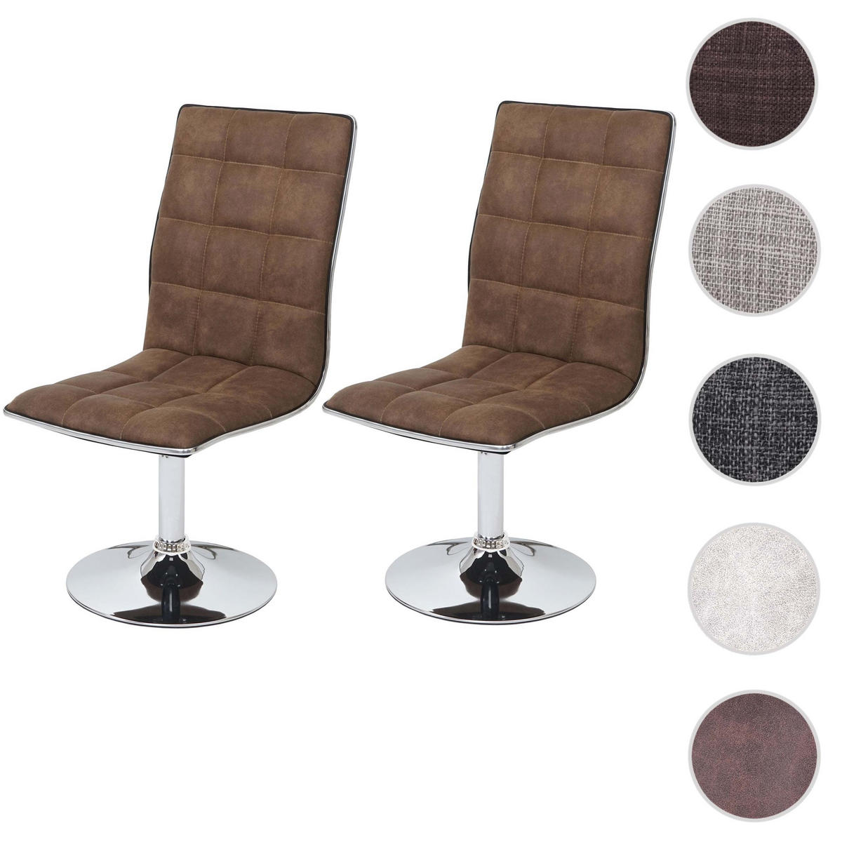 ESSZIMMERSTUHL Braun 2er-Set - Braun, Textil (43/103/54cm) - MCW