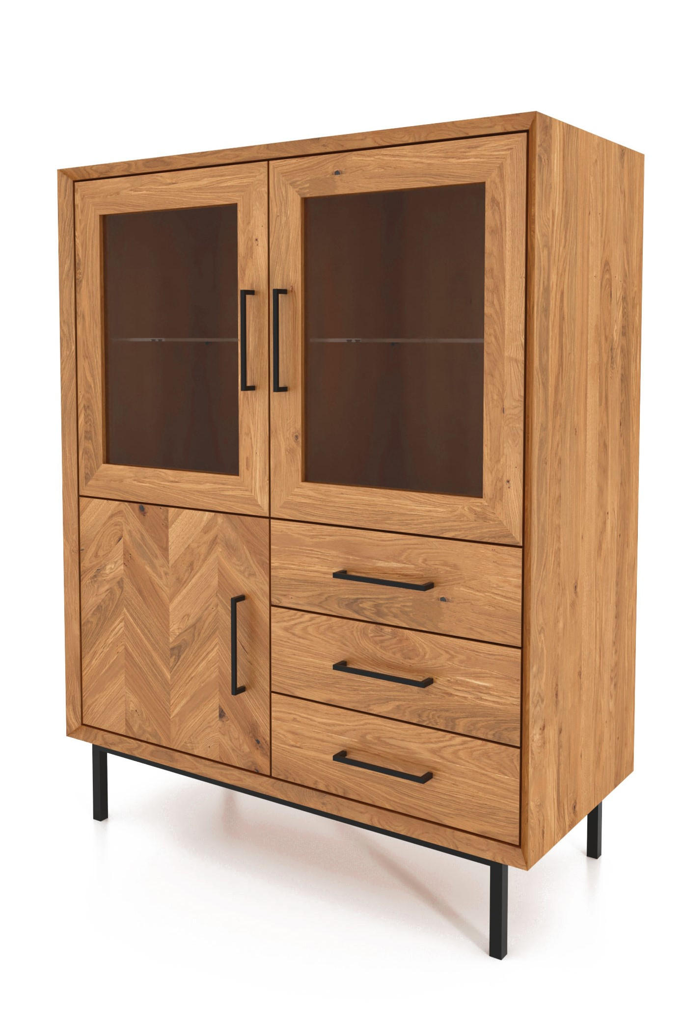 SIDEBOARD LEON Wildeiche - Wildeiche, Holz (97/125/45cm) - byoak