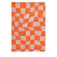 SCHACHBRETTMUSTER-TEPPICH - Retro - 120 cm x 160 cm - Orange, Kunststoff (120/160cm) - Drawer