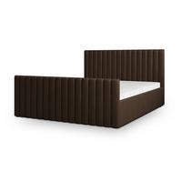 POLSTERBETT CANOVA 160x200 cm mit Bettkästen - Braun - Braun, Holz (160/200cm) - MASSENO