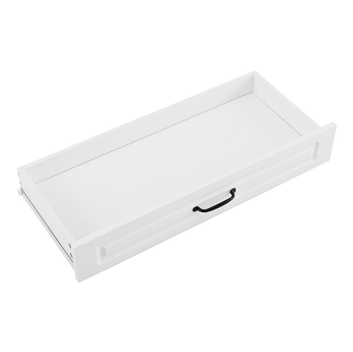 SCHUHSCHRANK 75/36/95,5 cm in Weiß mit 2 Türen, 1 Schublade und offenem Fach - Weiß, Holzwerkstoff (75/95.5/36cm) - BEAOK