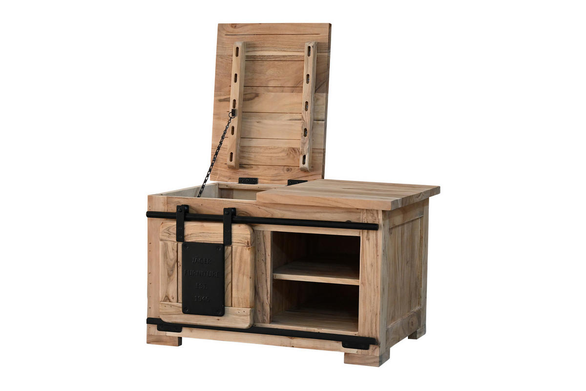 LOWBOARD LIBRO - Beige/Naturfarben, Holz (76/45/51cm) - SAM