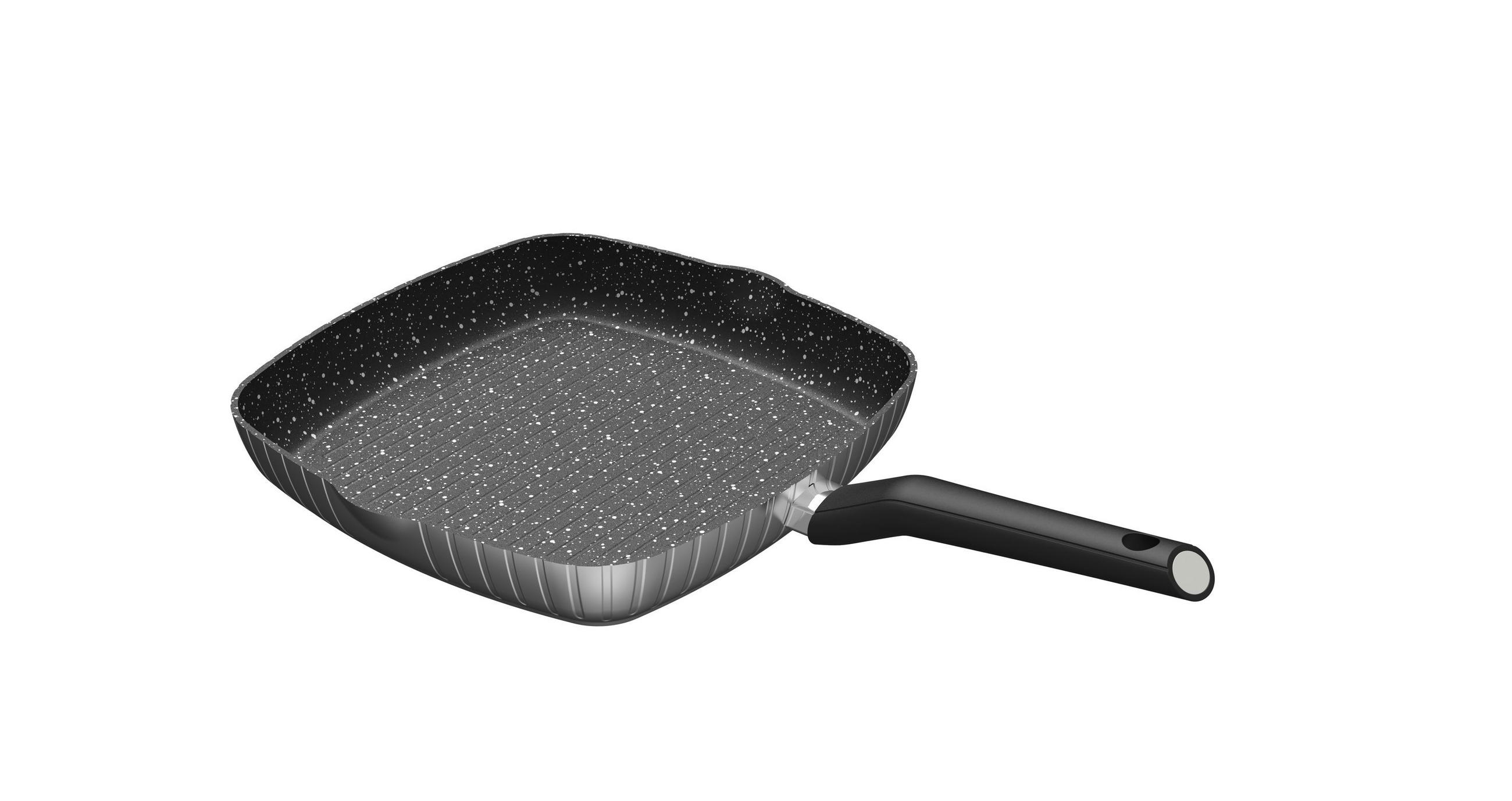 GRILLPFANNE - Grau, Metall (28cm) - Stoneline