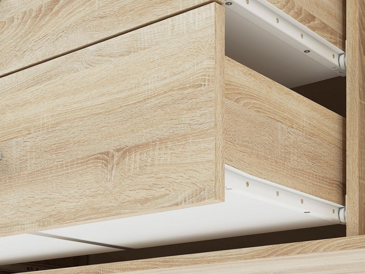 KOMMODE Avo Sonoma Eiche, Absetzung austauschbar 120 / 34 / 85cm - Braun/Sonoma Eiche, Holz/Holzwerkstoff (120/85/34cm) - Feldmann-Wohnen