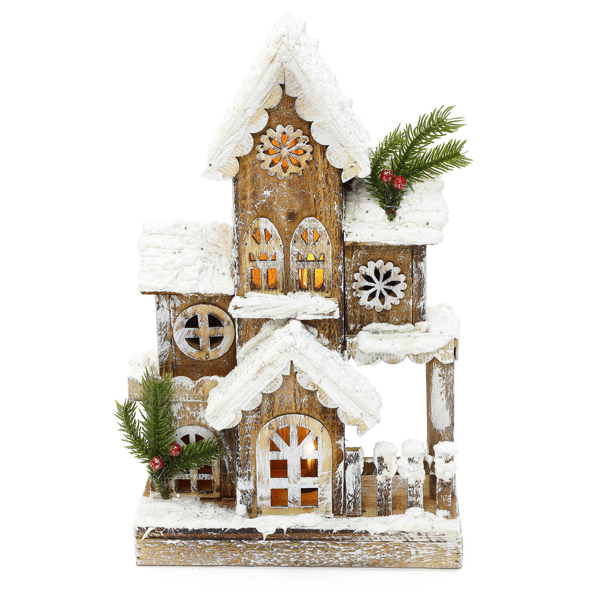 WEIHNACHTSHAUS HTHD0253 - Braun, Holz (12/39/25cm) - Hometopia
