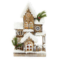 WEIHNACHTSHAUS HTHD0253 - Braun, Holz (12/39/25cm) - Hometopia