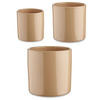 BLUMENTÖPFE Keramik 3er-Set - Beige, Keramik (22/19cm)