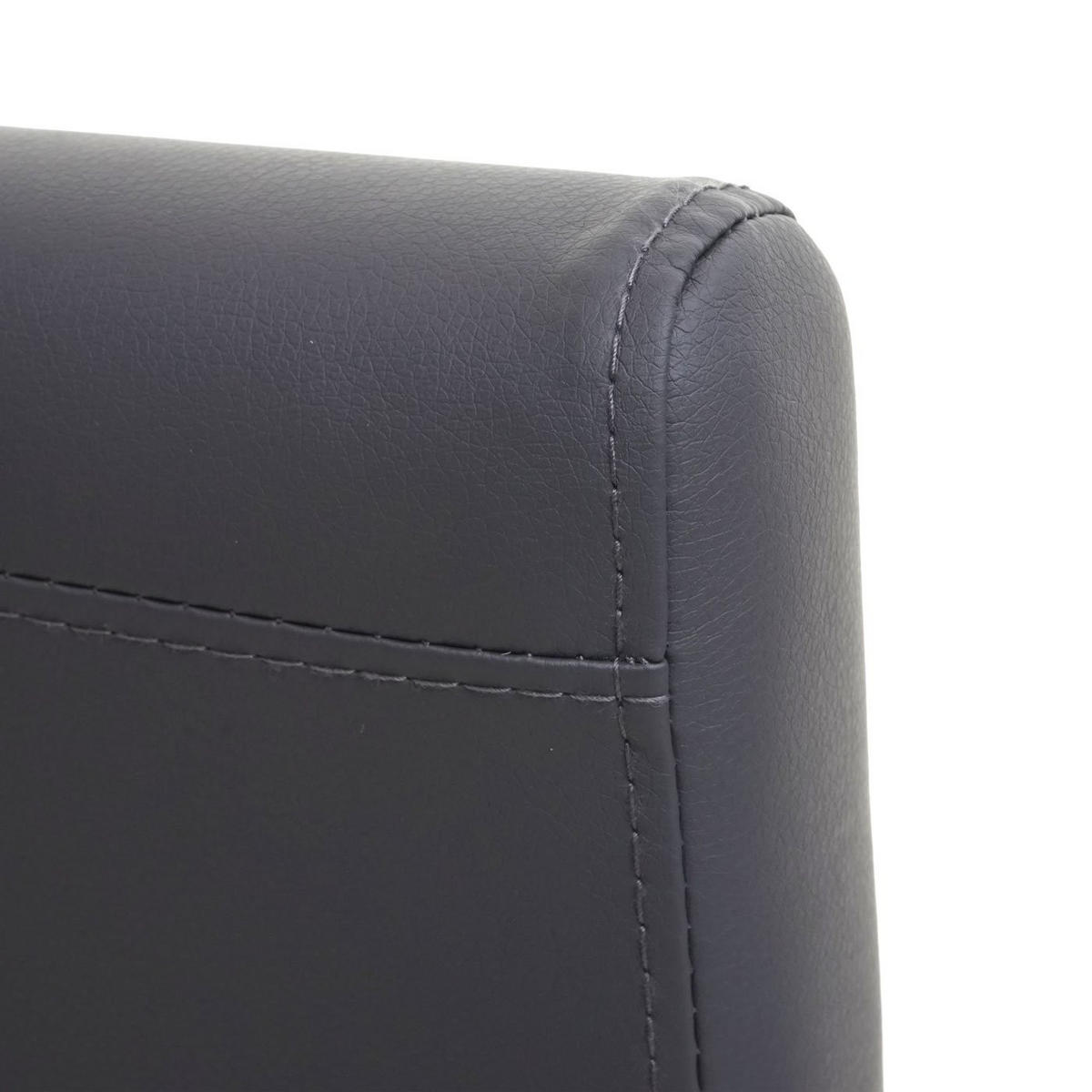 ESSZIMMERSTUHL klassisch und zeitlos 90x43x56cm Sitzhöhe 45cm Kunstleder dunkle Beine Grau matt - Grau, Kunststoff (43/90/56cm) - CHEFGASTRO