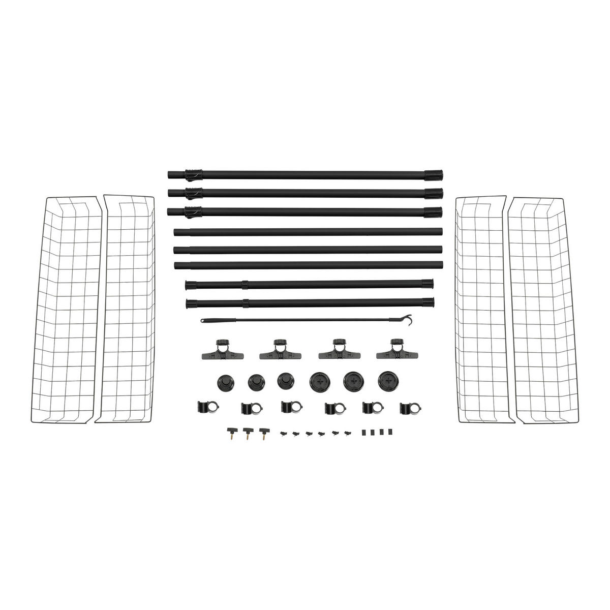 TELESKOPGARDEROBE Kemi - Schwarz, Metall (200/278/38cm) - [en.casa]