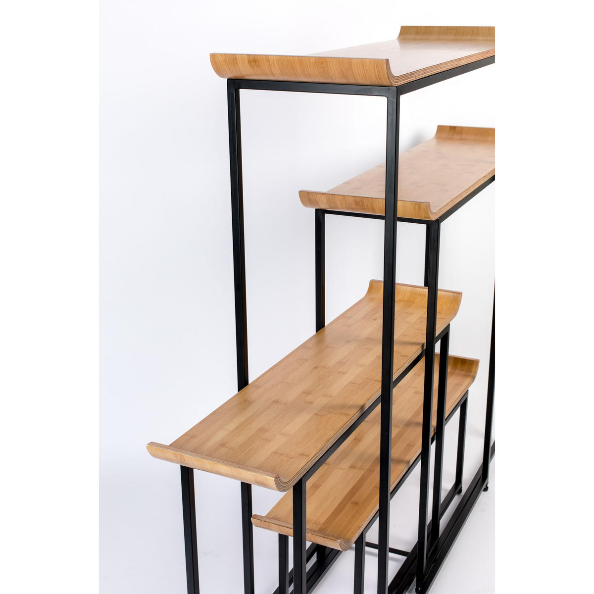 STANDREGAL Flodka Metall/ Holz - Schwarz, Holz (200/147.5/375cm) - Zuiver
