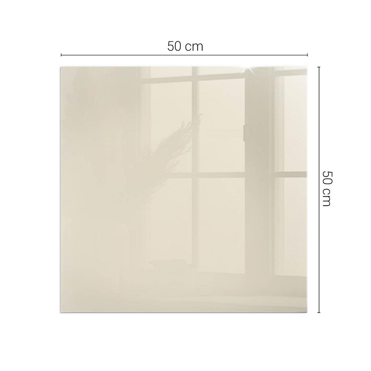 GLASPLATTE für Kamin 50 × 50 cm Gelb - Gelb, Glas (50/50/0.4cm) - ArtPrintCave