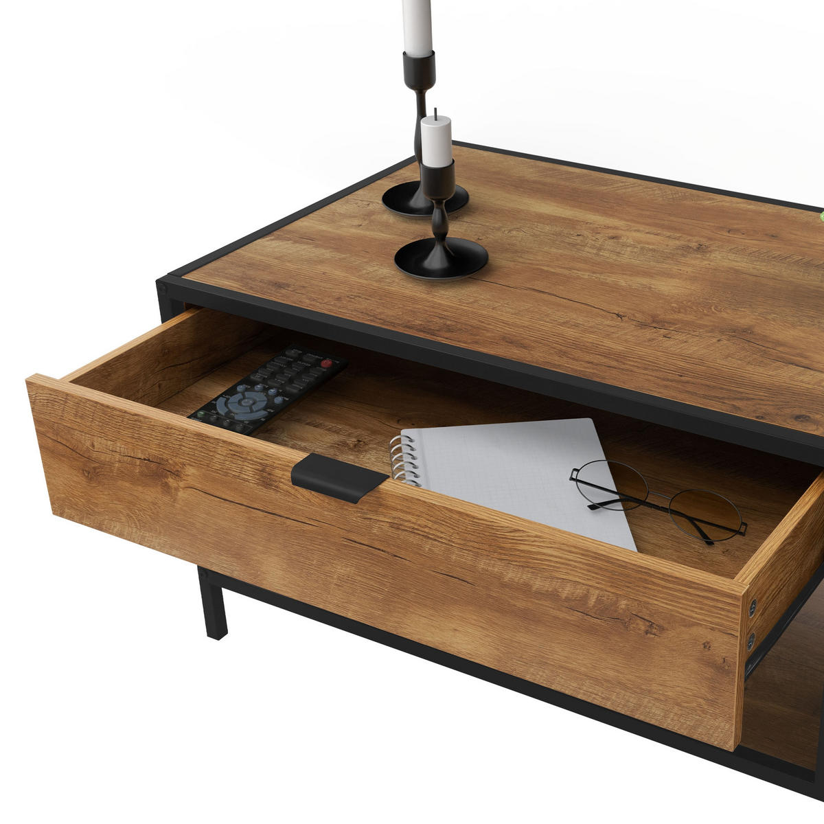 COUCHTISCH - Braun, Metall (54/100/45cm) - ML-DESIGN