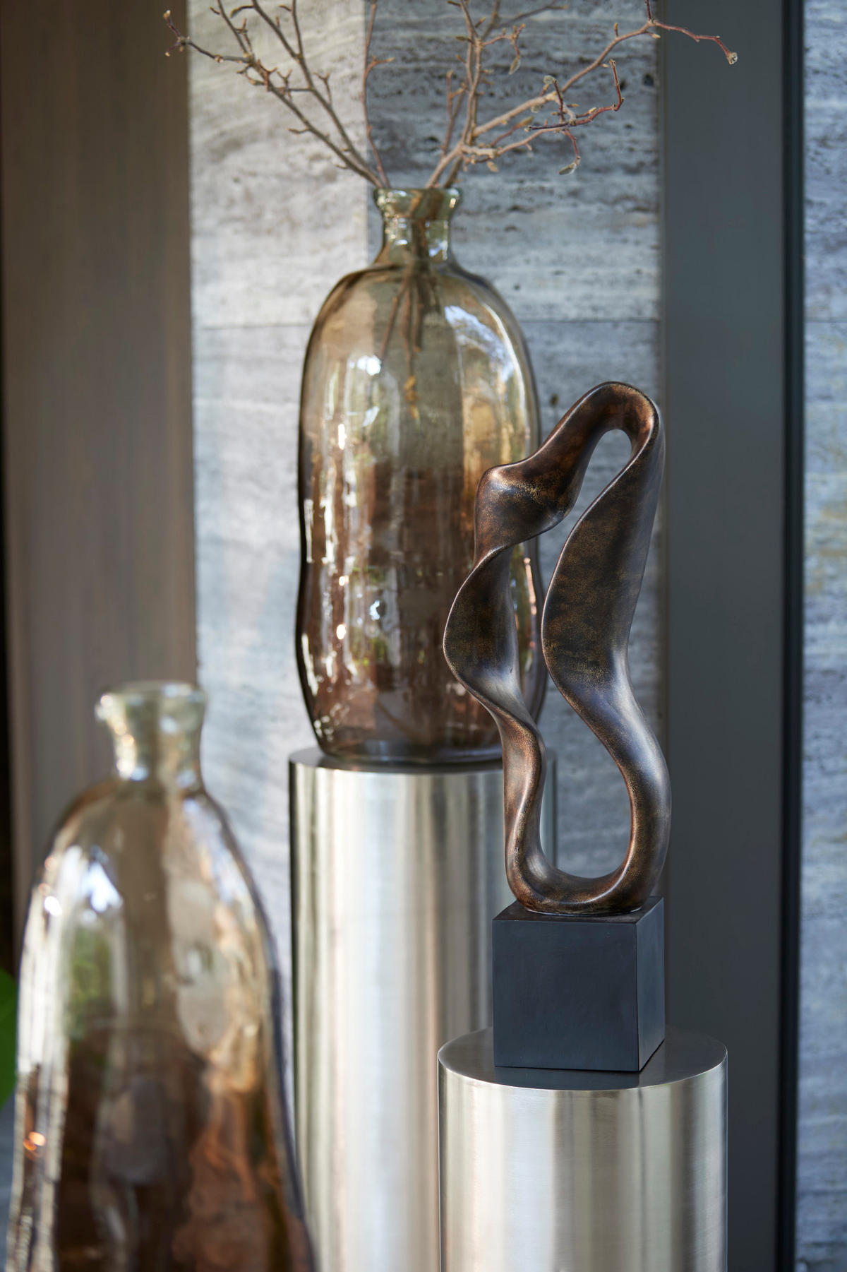 ORNAMENT Najac Schwarz 21,5/15/69,5 cm - Schwarz, Kunststoff (15/69.5/21.5cm) - Light & Living