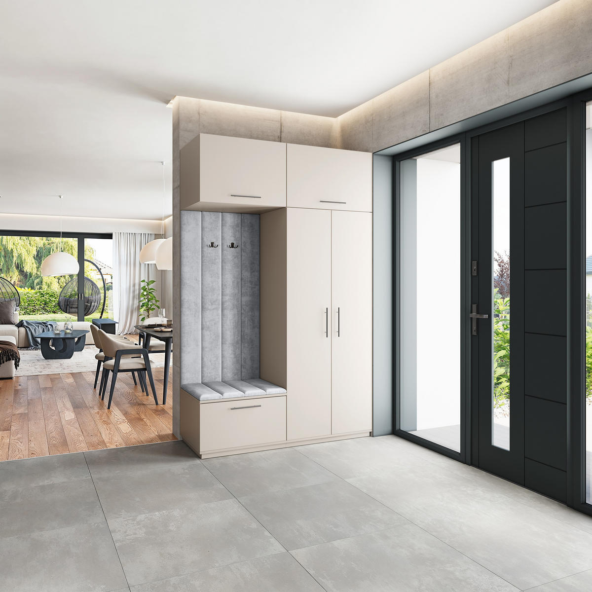 GARDEROBENSCHRANK REMA 150/240/60 cm Modern Kaschmir - Kaschmir, Holzwerkstoff (150/240/60cm) - MASSENO