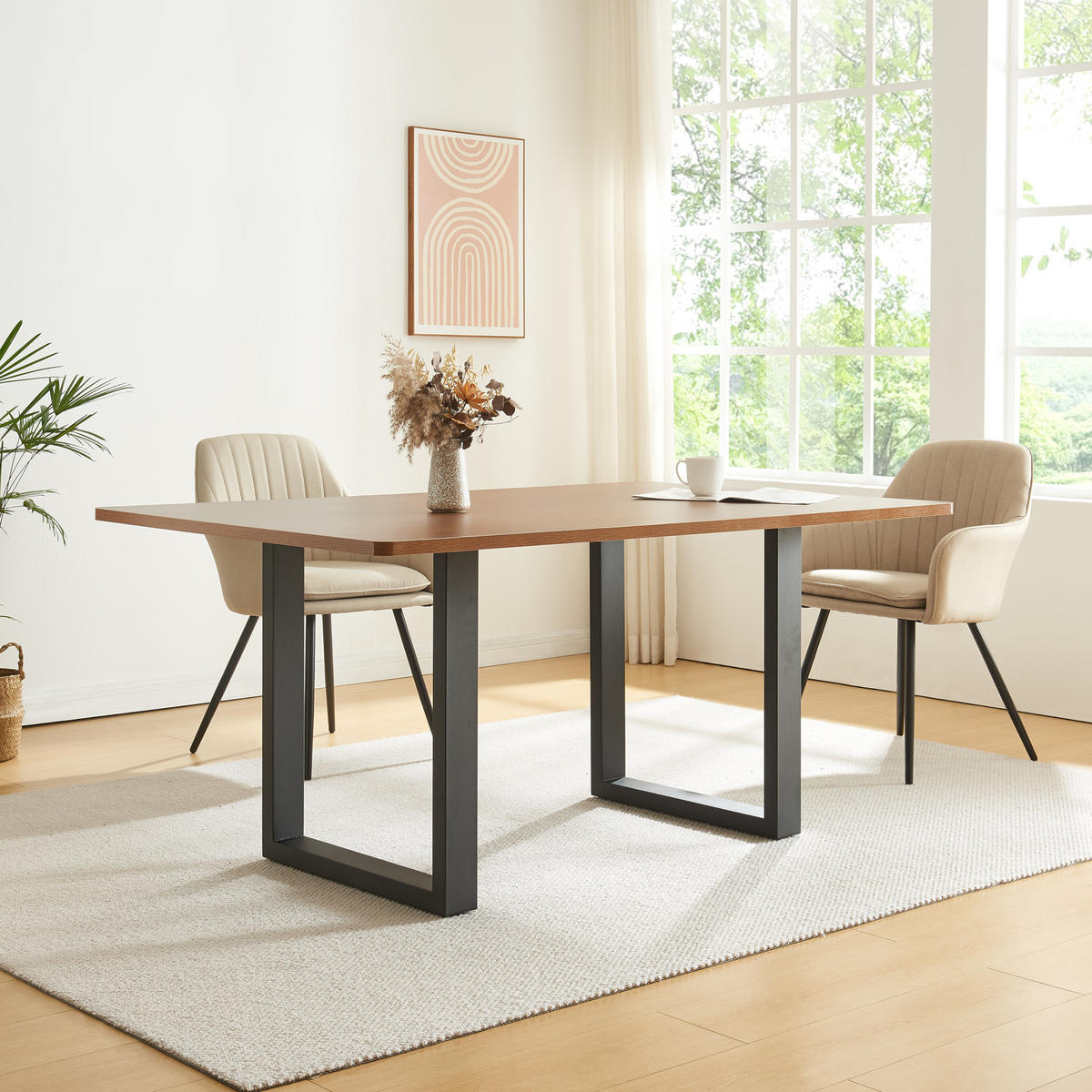 TISCHGESTELL-SET 2 TLG. Makers - Schwarz, Metall (60/72/10cm) - [en.casa]