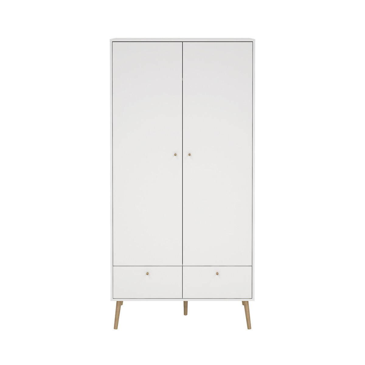KLEIDERSCHRANK, Bodo, Weiß, Holzwerkstoff, 99 x 59 x 201 cm - Weiß, Holzwerkstoff (58.1/200.1/98.7cm) - Calicosy