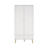 KLEIDERSCHRANK, Bodo, Weiß, Holzwerkstoff, 99 x 59 x 201 cm - Weiß, Holzwerkstoff (58.1/200.1/98.7cm) - Calicosy
