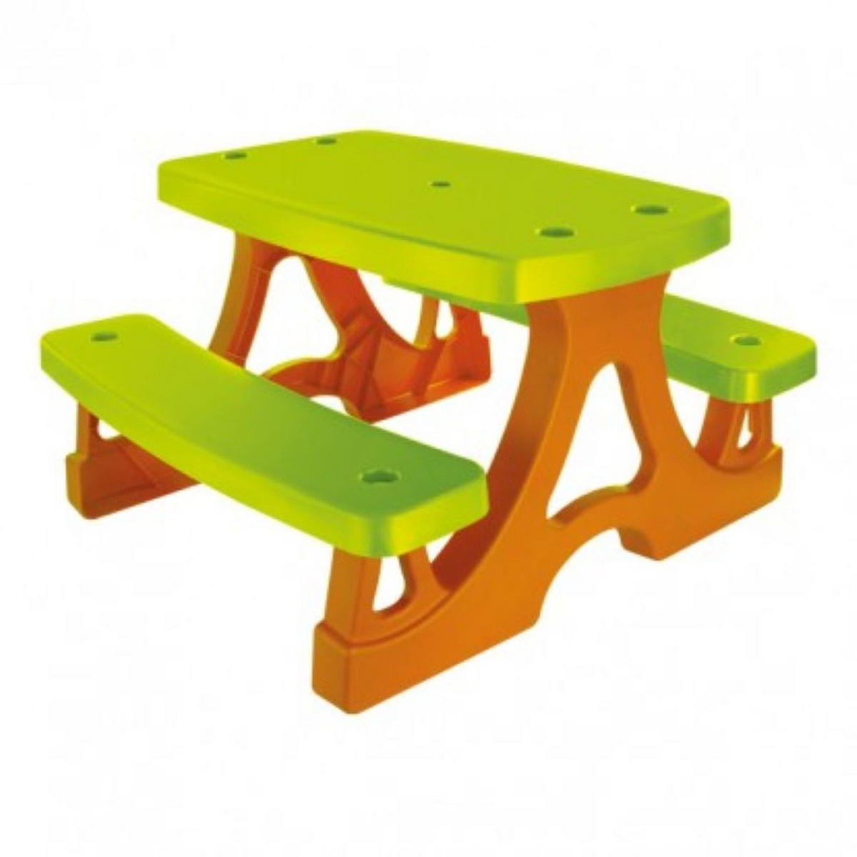 KINDERBANK 10722 79 x 78 x 49 cm, drinnen und draußen, Kindersitzgruppe, ab 3 Jahre - Grün, Kunststoff (79/49/78cm) - Mochtoys