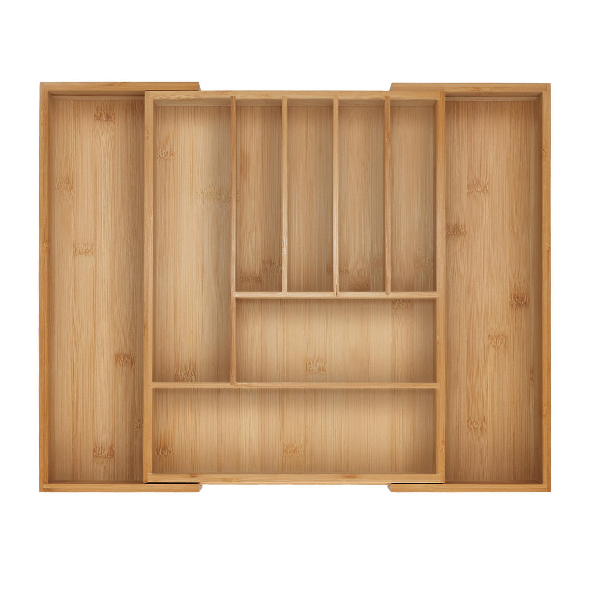BESTECKKASTEN - Hellbraun, Holz/Kunststoff (47.5/5/38cm) - Relaxdays