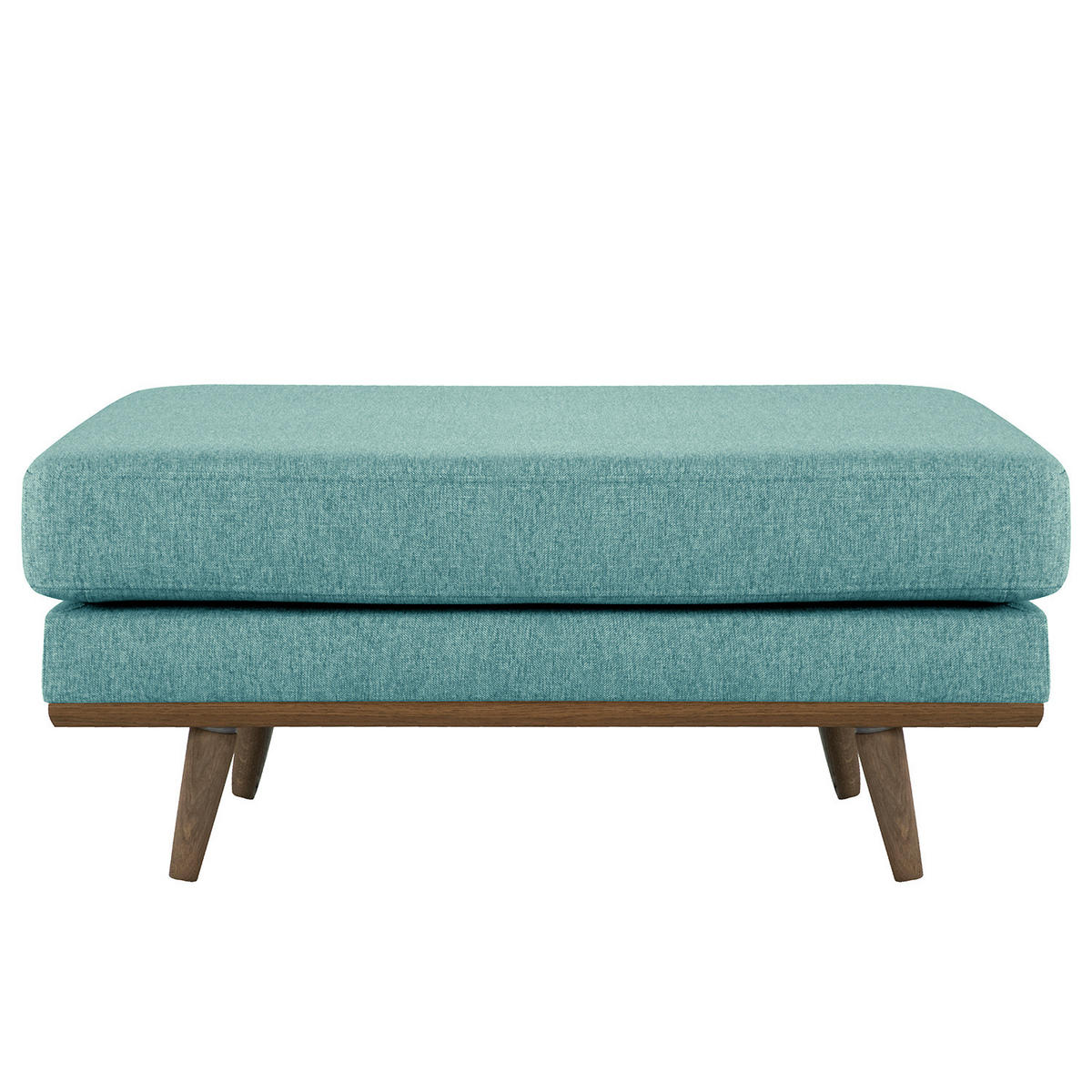 POLSTERHOCKER - Eichefarben/Petrol, Textil (85/43/60cm) - home24