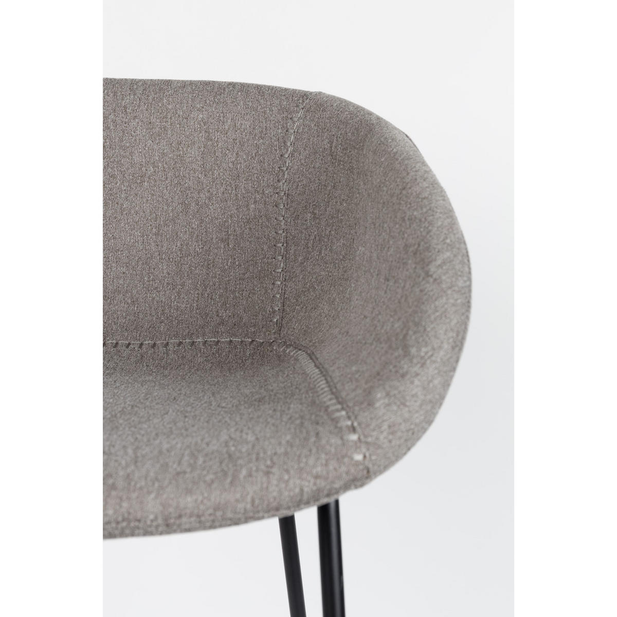 BARHOCKER Feston Rückenlehne 65 cm Grau - 2 er Set - Grau, Textil (54.5/88.5/53cm) - Zuiver