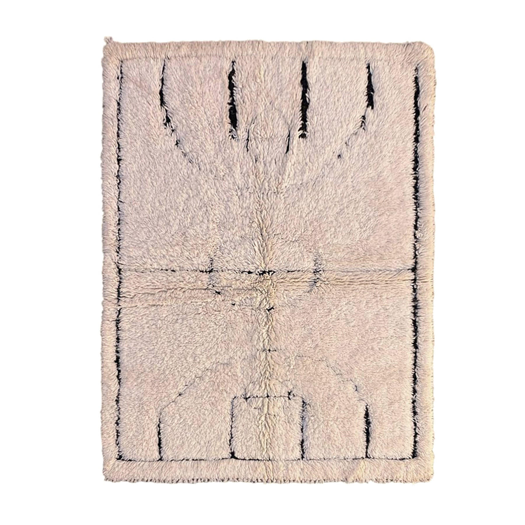 BERBERTEPPICH aus reiner Wolle 148x 200 cm - Beige, Naturmaterialien (148/200cm) - AFK Living