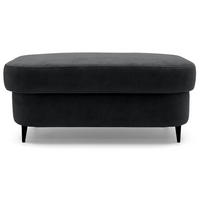 POUF PRIAM 104 x 60 cm Velours Anthrazit - Anthrazit/Schwarz, Holz/Textil (104/43/60cm) - Muffo