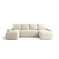 WOHNLANDSCHAFT mit Schlaffunktion SAVIO U Quelle 03 - Beige, Textil (300/75/140cm) - Bedante
