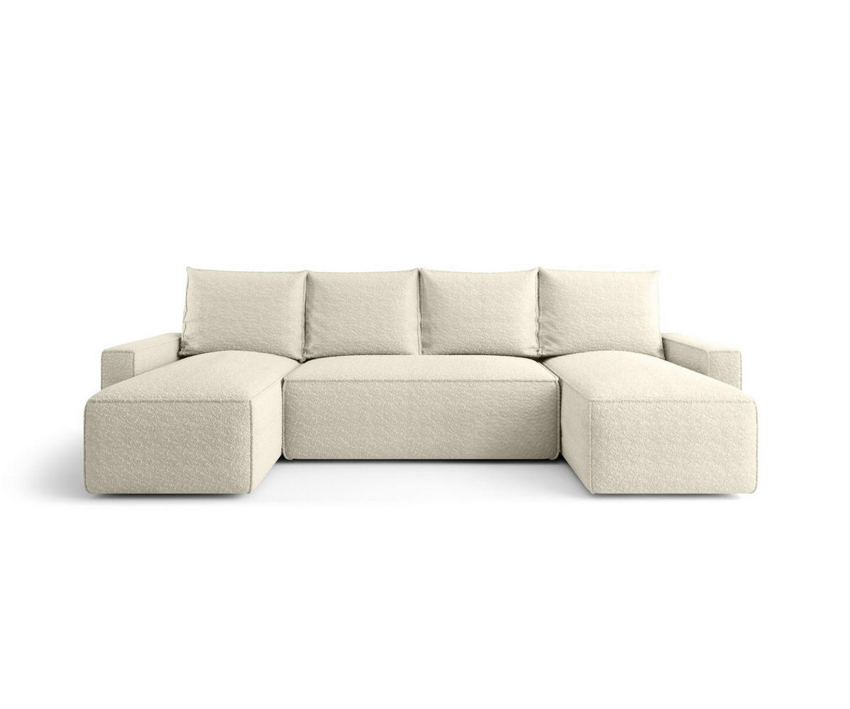 WOHNLANDSCHAFT mit Schlaffunktion SAVIO U Quelle 03 - Beige, Textil (300/75/140cm) - Bedante