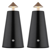 2X LED TISCHLEUCHTE Schwarz Cappuccino CCT - Schwarz, Metall (9/9/19cm) - Globo Lighting