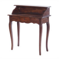 SEKRETÄR Napoleon Mahagoni Massivholz, mit Schublade 03 dunkelbraun - Dunkelbraun, Holz (40/80/92cm) - DESIGN DELIGHTS