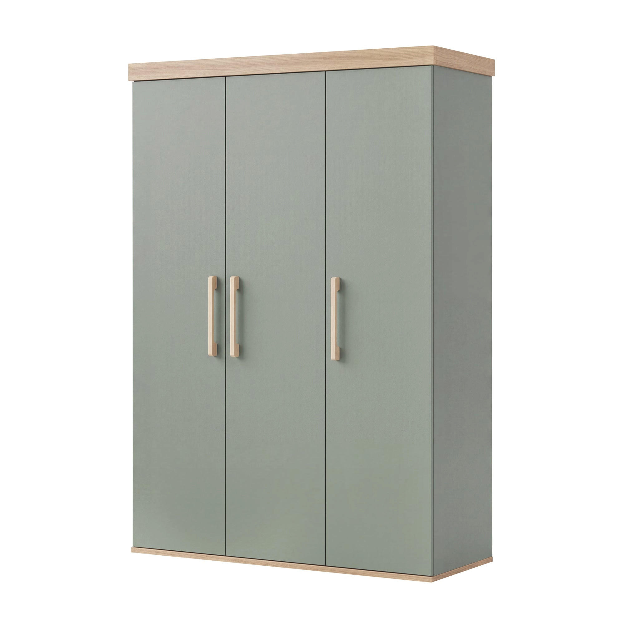 KINDERKLEIDERSCHRANK Jimmy Salbei - Salbeigrün, Holzwerkstoff (138/195/53cm) - Roba