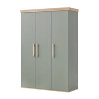 KINDERKLEIDERSCHRANK Jimmy Salbei - Salbeigrün, Holzwerkstoff (138/195/53cm) - Roba
