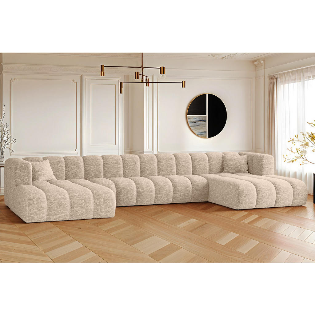 Thumbnail - Kaiser Möbel Ecksofa, Ecru, Holz, 408x179 cm, Wohnzimmer, Sofas & Couches, Wohnlandschaften, Ecksofas