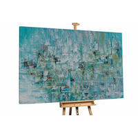 XXL ÖLGEMÄLDE Blau 180/120 cm - Blau/Beige, Holz/Textil (180/120cm) - KUNSTLOFT