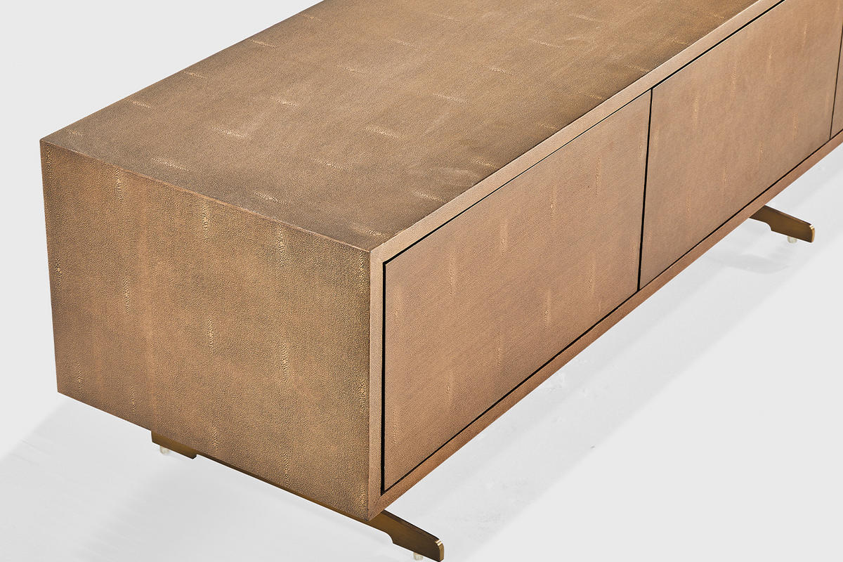 LOWBOARD GALA Gold Holz - Goldfarben, Holz/Metall (200/42/40cm) - KAWOLA