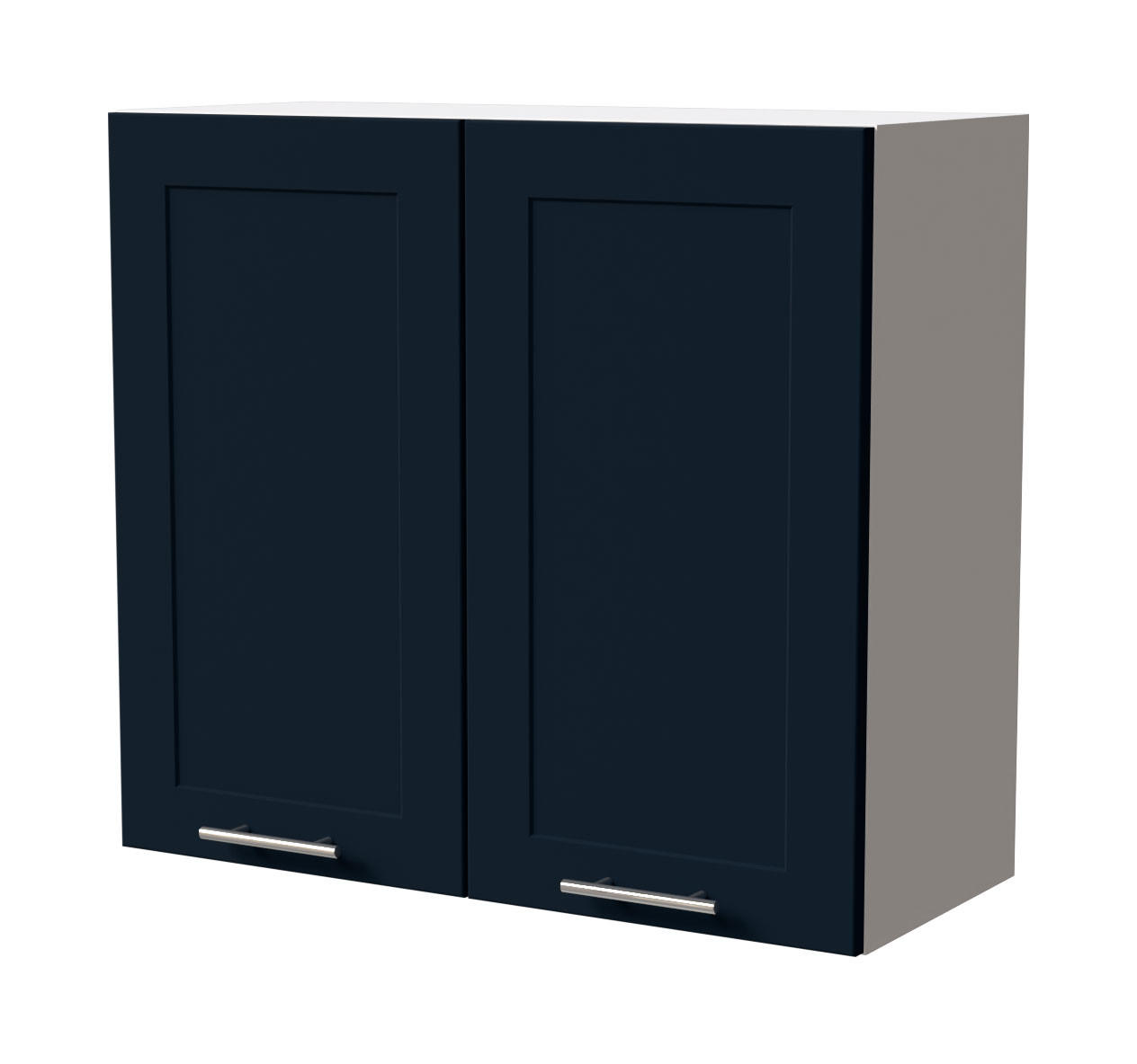 HÄNGESCHRANK Oslo W3/80 Weiß / Indigo Matt 80 / 32,5 / 72cm - Weiß/Dunkelblau, Holz/Holzwerkstoff (80/72/32.5cm) - Feldmann-Wohnen