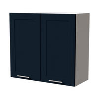 HÄNGESCHRANK Oslo W3/80 Weiß / Indigo Matt 80 / 32,5 / 72cm - Weiß/Dunkelblau, Holz/Holzwerkstoff (80/72/32.5cm) - Feldmann-Wohnen