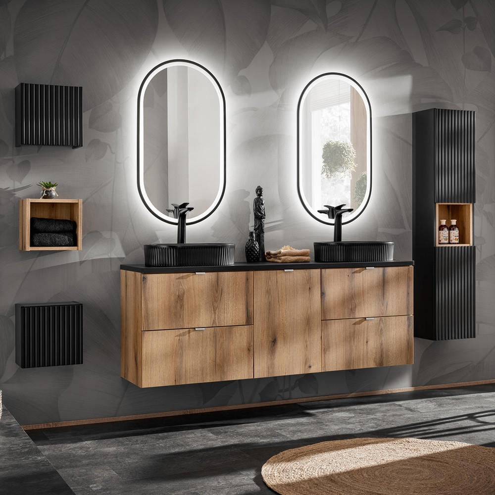 Lomado Badmöbel-Set Braun 280x200x40 cm