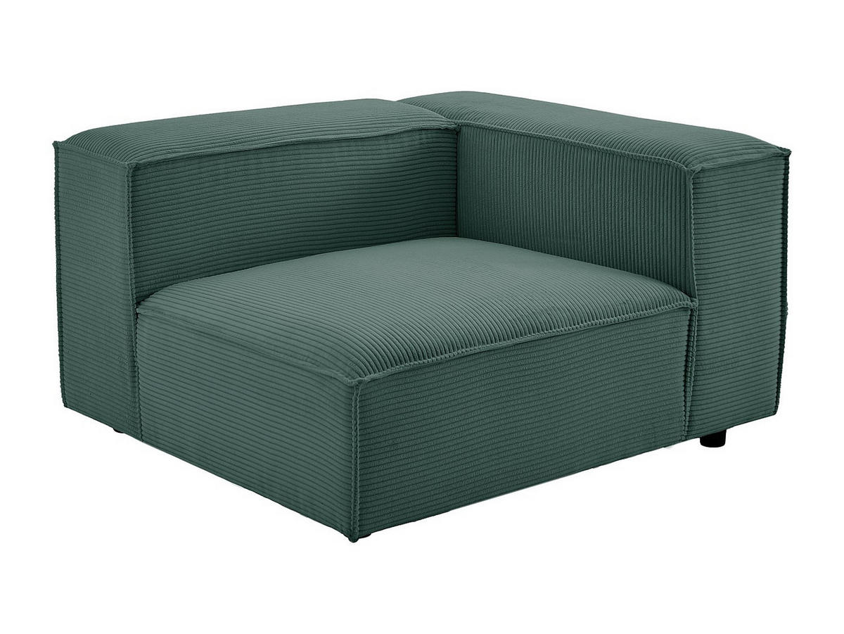 SESSEL mit gerader Rückenlehne - 1 Person - samt - grün Ruzolo - Grün, Holz/Textil (121/67/105cm) - Vente-Unique