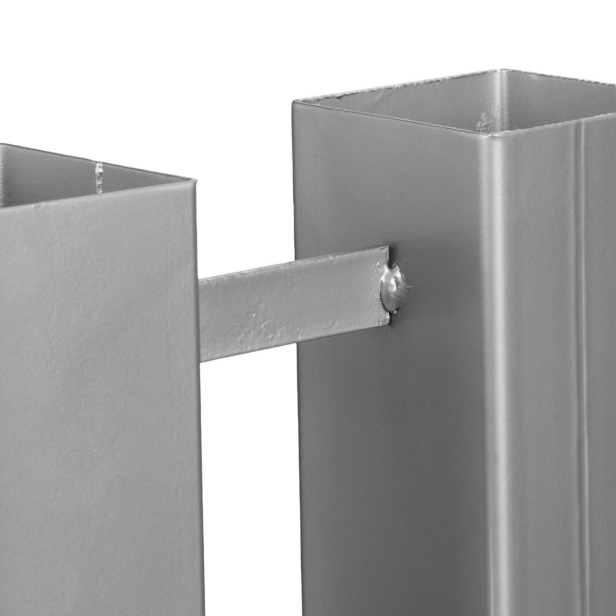 2XHOLZSTAPELHILFE - Silberfarben, Metall (34/16/10cm) - Relaxdays