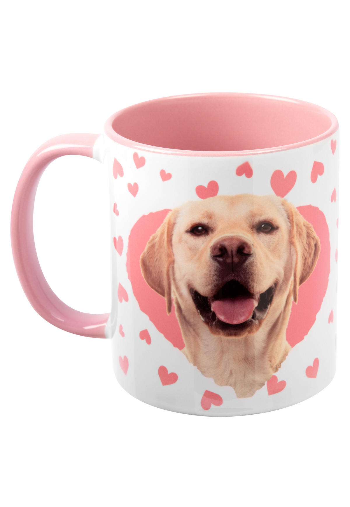 KAFFEEBECHER Hunde Ein Leben ohne Hund ist möglich, aber sinnlos Rosa 320 ml - Rosa, Keramik (0.32L) - United Labels