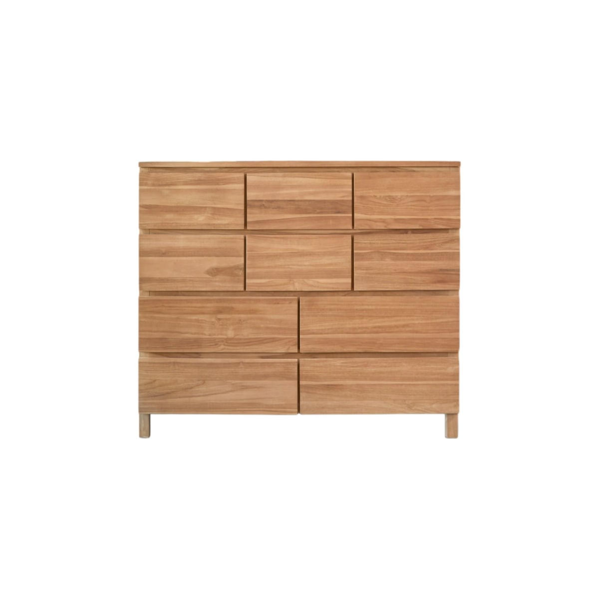 KOMMODE Milano Natur aus Teak - Naturfarben, Holz (120/105/40cm) - Tikamoon